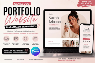 design canva ugc portfolio landing pages canva website portfolio website