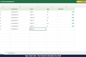 create a custom excel tracker for your small business