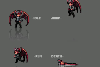 create pixel art character, pixel animation, sprite sheet, pixel game assets