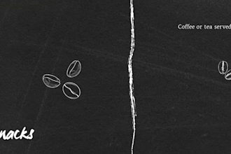design blackboard style menu for your cafe