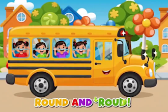 create 2d cartoon animation for kids