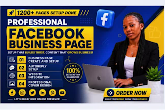 do social media setup social media account creation facebook business page setup