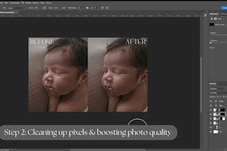 edit and retouch your newborn photos in photoshop