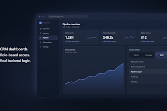 build a custom nextjs web app with CRM dashboard