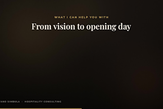 launch your hospitality business