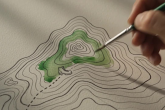 create custom hand drawn trail, park, and topographic maps
