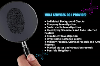 do professional osint investigation and background checks