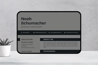 design a professional resume and cover letter