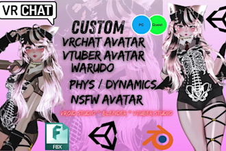 do vrchat avatar commission anime vrc avatar furry nsfw 3d model vr character