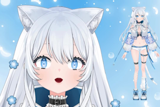 create a custom 3d vtuber model for vrchat, vroid vrm rigging and full setup