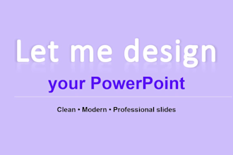 professional powerpoint presentation or pitch deck