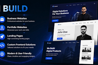 design personal portfolio or business portfolio website