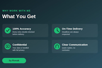 do professional data entry and data management