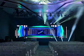 create full cinematic anamorphic 3d animation for led billboard and events