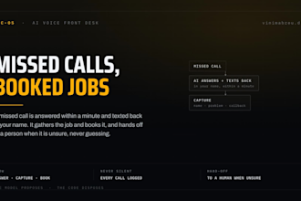 build an ai phone agent that answers missed calls and books jobs