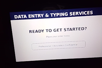 accurate copy typing and data entry
