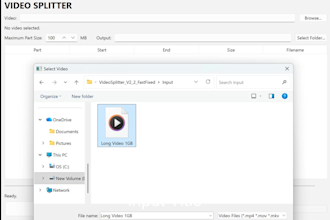 split your large video into smaller upload ready files