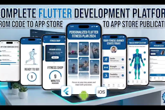 develop flutter mobile app for android and ios