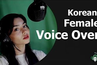 record a professional female voice over for you in korean