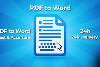 covert PDF to word excel or retype documents manually