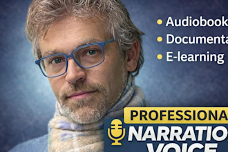record a professional american male voice over for narration, podcast, or ads