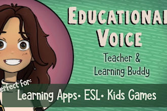 voice educational characters for learning apps and games