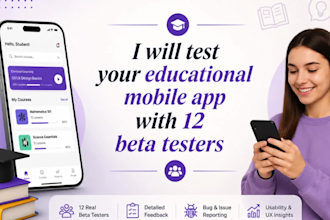 test your educational mobile app with 12 beta testers