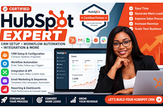 certified hubspot expert for hubspot CRM setup, workflow automation, integration