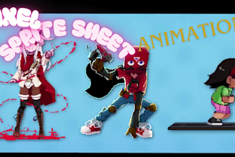 do 2d pixel art sprite sheet pixel game art pixel animation  indie game assets