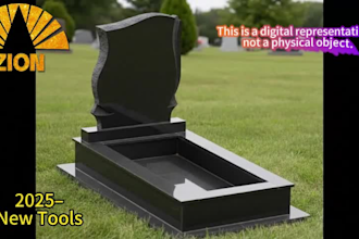 create realistic 3d monuments and stone models with drawings