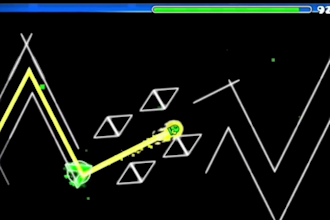 create geometry dash layout, level design with smooth gameplay, difficulty flow