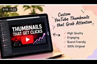 design professional youtube thumbnails and canva graphics