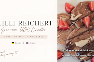 create german ugc videos for food, drink and plant based brands