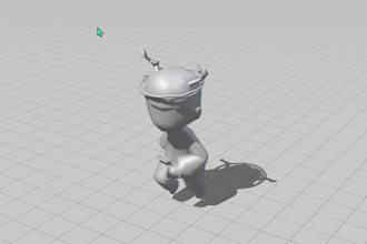 create a low poly chibi 3d character