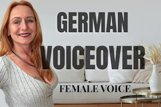 record german female voiceover for ads videos games and dubbing