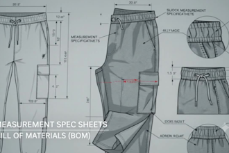 design apparel tech pack and garment specification sheets