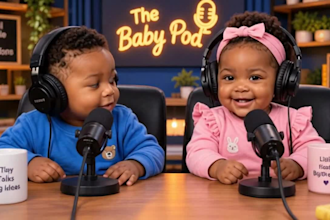create ai baby podcast ai baby interview viral baby podcast proper lips syncing