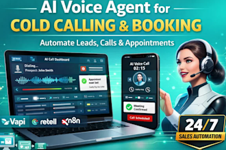 build a cold calling voice agent for lead generation,  booking and sales