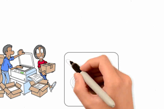 create product explainer videoscribe, whiteboard glassboard chalkboard animation