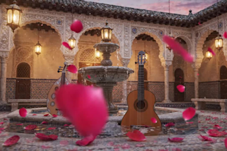 create a spiritual arabic and spanish music fusion for your project