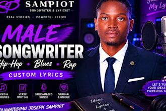 write male blues hip hop songwriting and rap lyrics