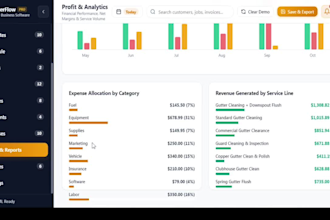provide gutter cleaning business software with CRM estimates jobs invoices