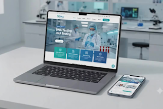 design dna testing website drug testing healthcare website for clinic and lab