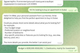make real estate broker, ai assistant for messengers