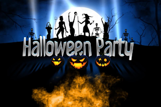 create halloween greeting video