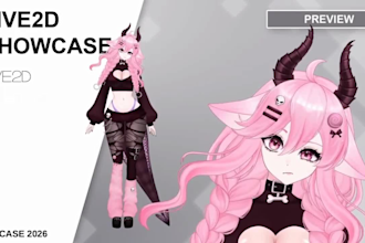 design and rig live2d vtuber model for vtube studio