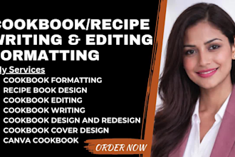 write recipe cookbook, ebook editing, cookbook formatting, cookbook design