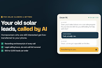 call your old solar leads with ai and live transfer homeowners