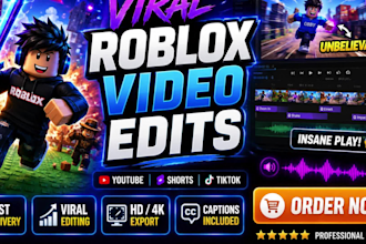 edit engaging roblox youtube gaming video with subtitles memes and sound effect