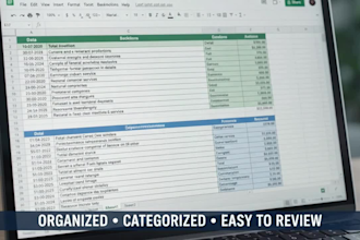 organize your receipts, income and expenses for tax season